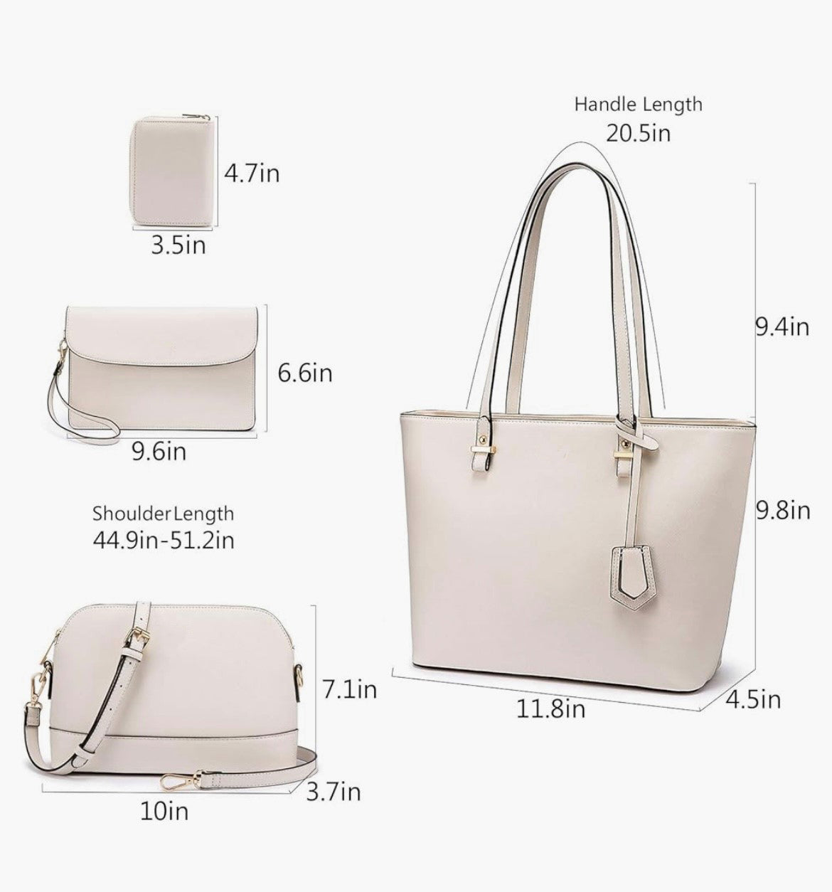 NEW 4-PIECE SET FASHION HANDBAGS