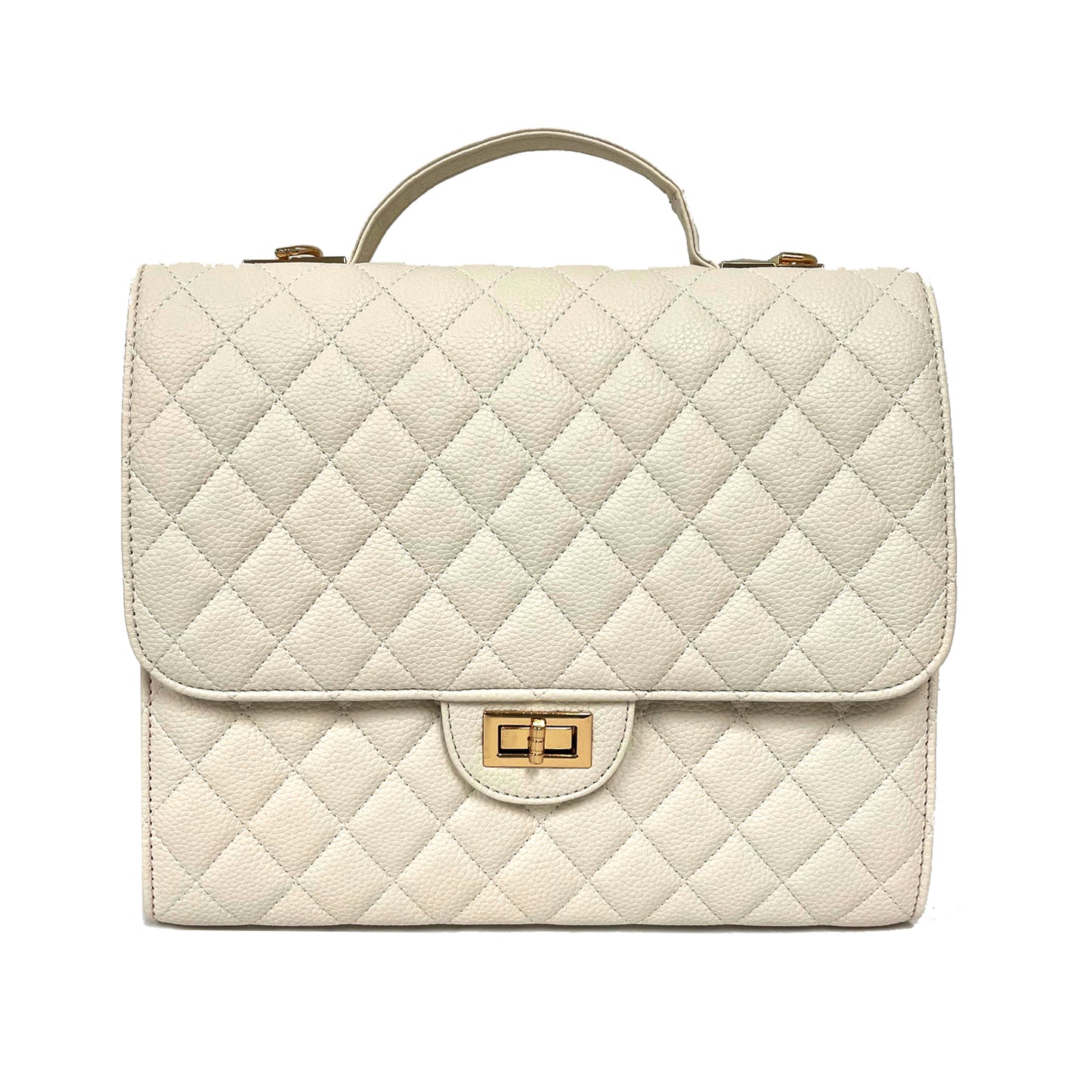 2 WAY TO WEAR QUILTED HANDBAG-BACKPACK