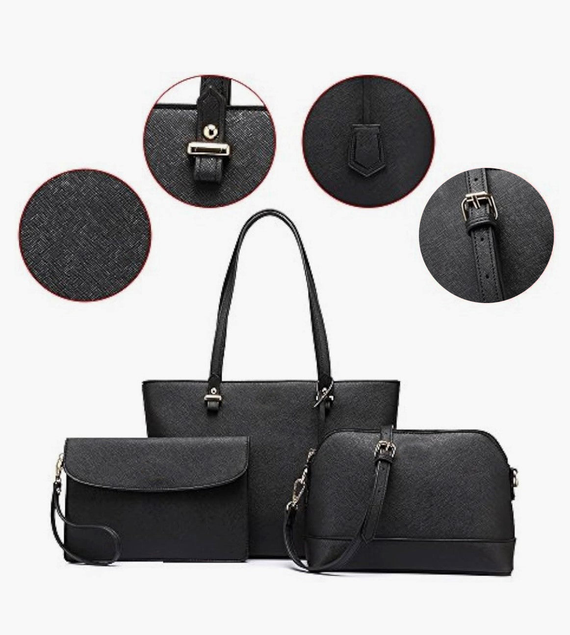 3-PIECE SET FASHION HANDBAGS