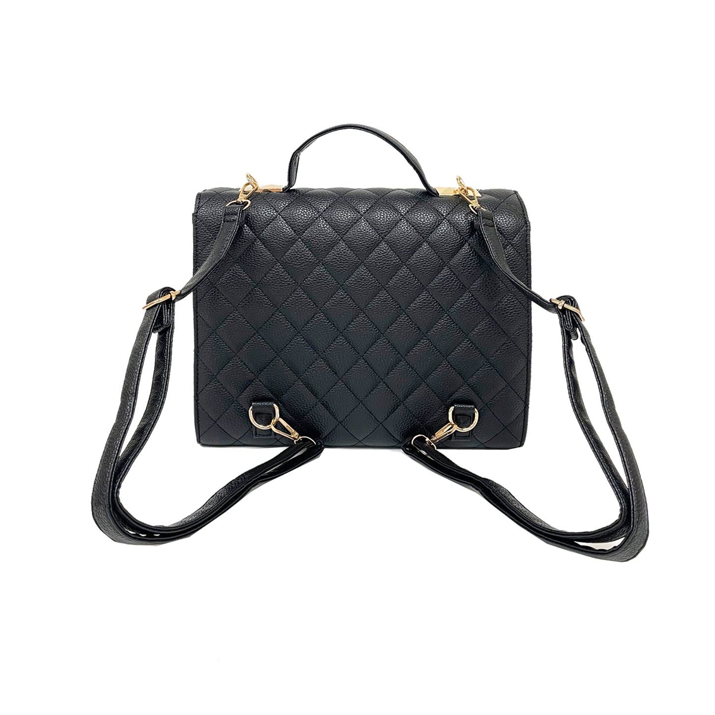 2 WAY TO WEAR QUILTED HANDBAG-BACKPACK