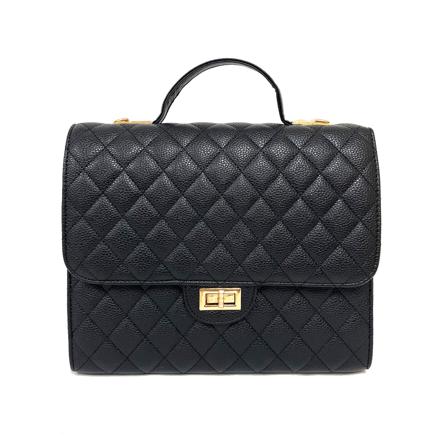 2 WAY TO WEAR QUILTED HANDBAG-BACKPACK