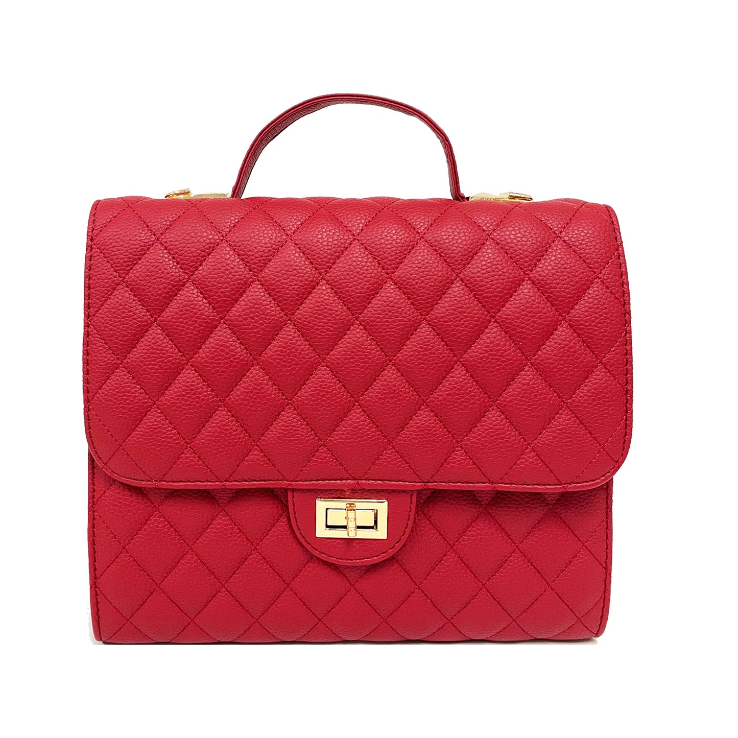 2 WAY TO WEAR QUILTED HANDBAG-BACKPACK