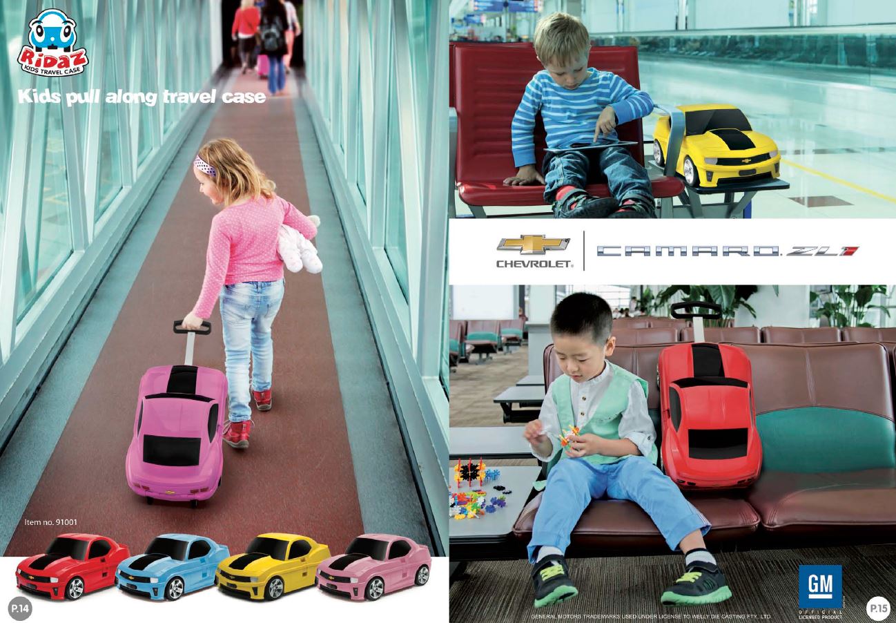 RIDAZ KIDS CARRY-ON LUGGAGE CHEVROLET CAMAR